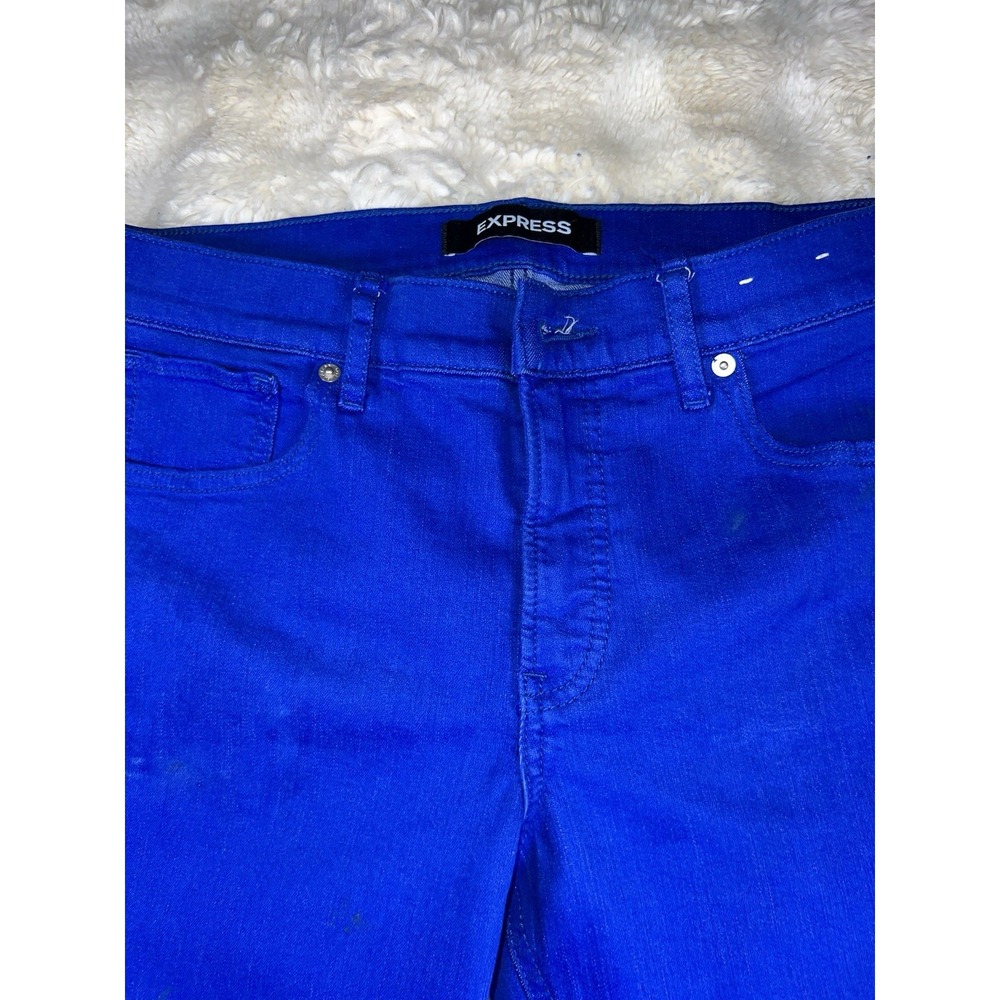 Express Womens Denim Perfect AnkLegging Mid Rise Jeans Blue Size 12R Stretch A5
